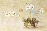 Cheri Blum Orchids in a Chinese Bowl painting